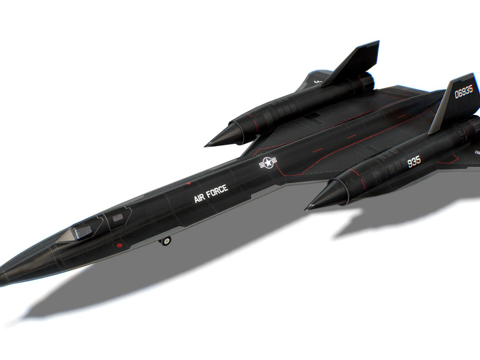 YF12A黑鸟喷气式战斗机3d模型