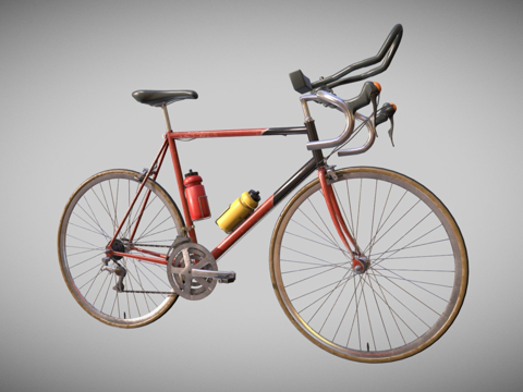 竞赛自行车su模型