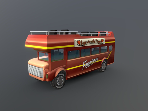 HCR旅游巴士su模型