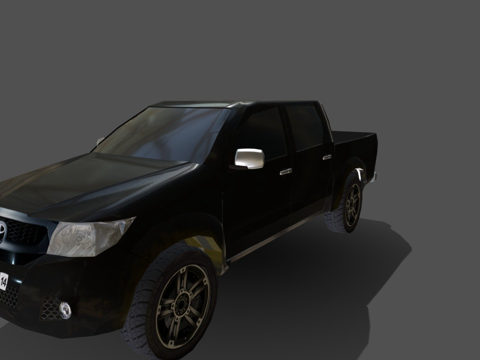 丰田海拉克斯低多边形su模型