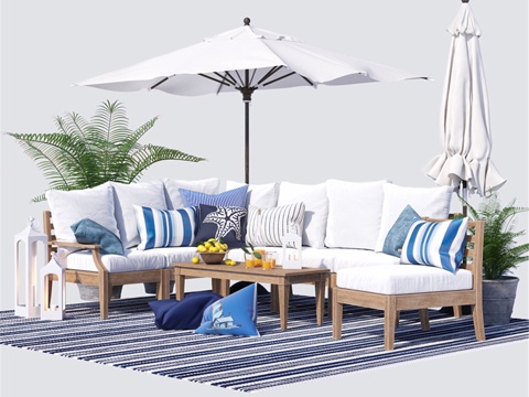 Belmont 组合沙发套件3d模型