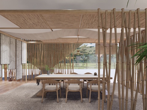 现代手工作坊 展览展示空间 非遗文化展厅su模型