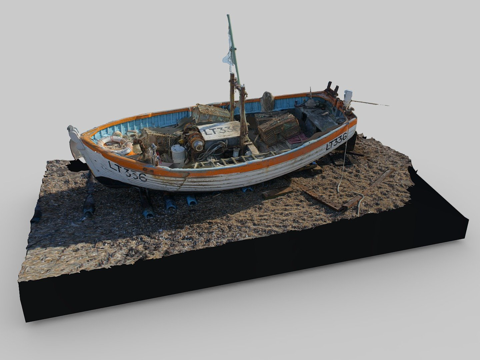 小型渔船su模型