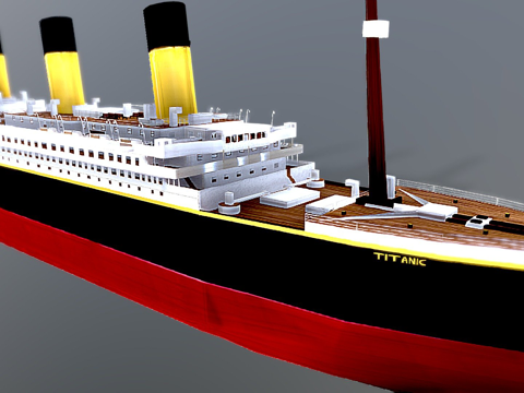 泰坦尼克号OBJ带纹理su模型