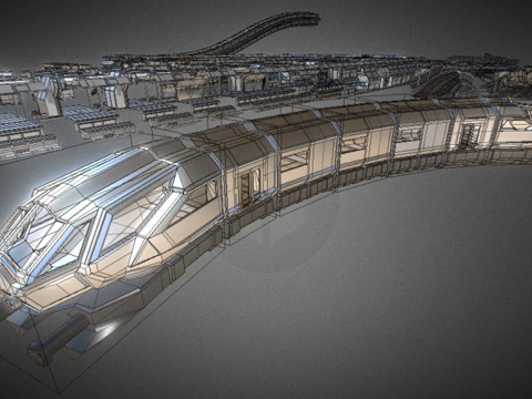 车站和单轨铁路进行中6su模型