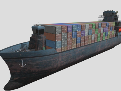 货船09su模型