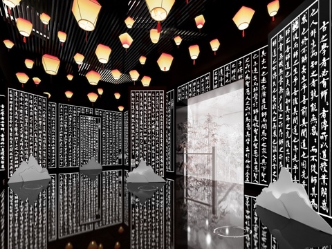 现代科技展厅 数字沉浸空间su模型