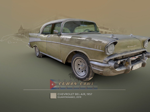 雪佛兰1957款贝尔艾尔关塔那摩古巴su模型
