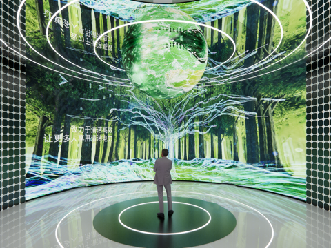 现代科技展厅  沉浸式展厅 文化数字展厅su模型