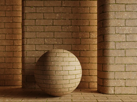 现代户外地砖 铺路砖 路面 地砖铺贴 墙砖3d模型