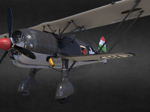 菲亚特CR42猎鹰意大利航空su模型