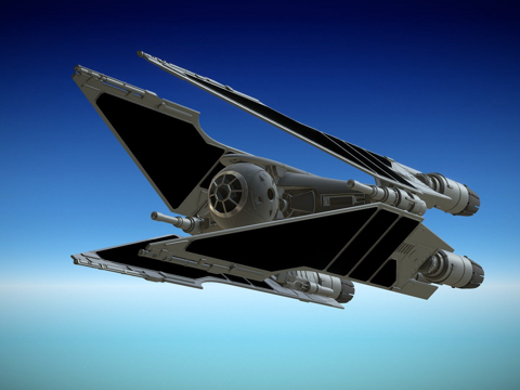 四台离子发动机战斗机su模型