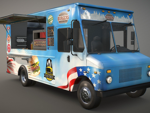 NASCAR 21点火福特E450食品步进车su模型