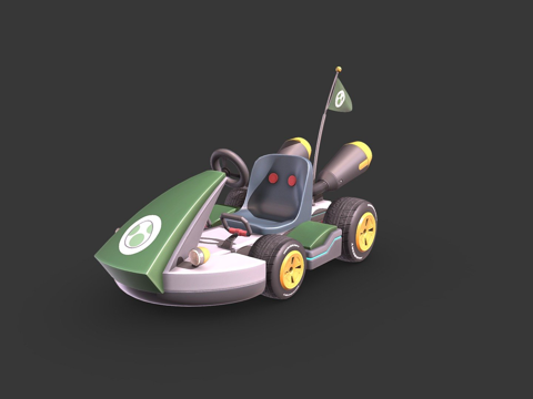 耀西卡丁车su模型