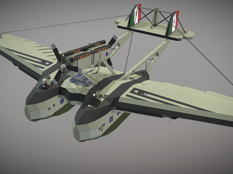 萨沃亚-马切蒂 S.55 风暴工厂su模型