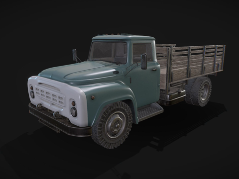 ZIL 130车身低多边形su模型