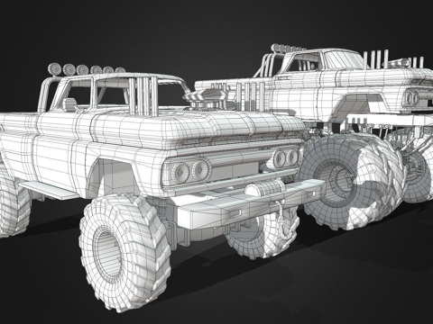 C10怪物卡车与皮卡su模型