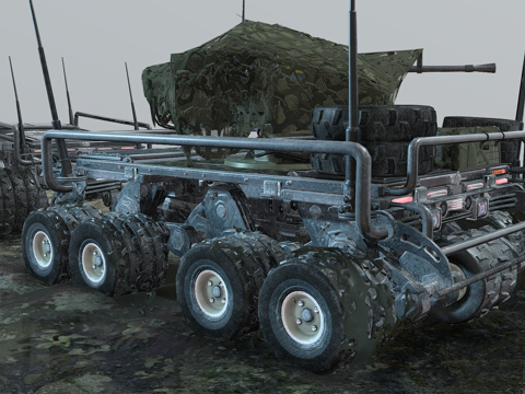 地面战斗无人机 机器人平台 炮塔su模型