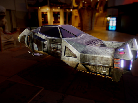 赛博朋克异世界警察拦截器su模型