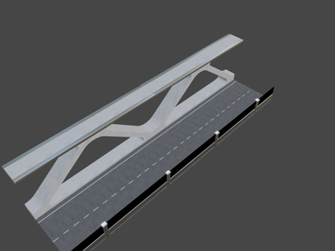 现代未来街道su模型