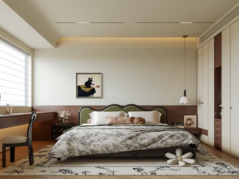 法式中古风卧室su模型