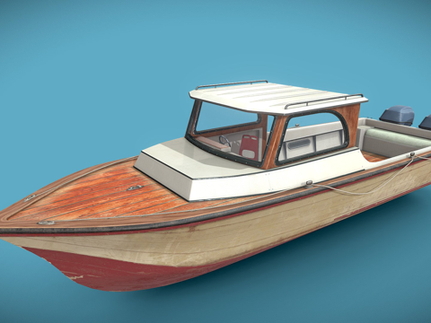 旧租赁船su模型