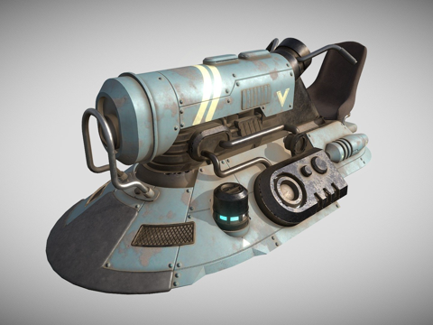 科幻悬浮摩托车05su模型