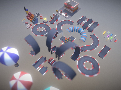 空闲赛车 完整包su模型