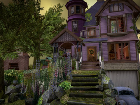 祖母花园立体模型DAE最终版su模型