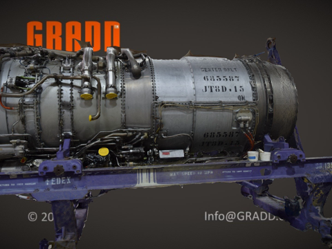 GRADD 3D模型普惠JT8D15发动机su模型