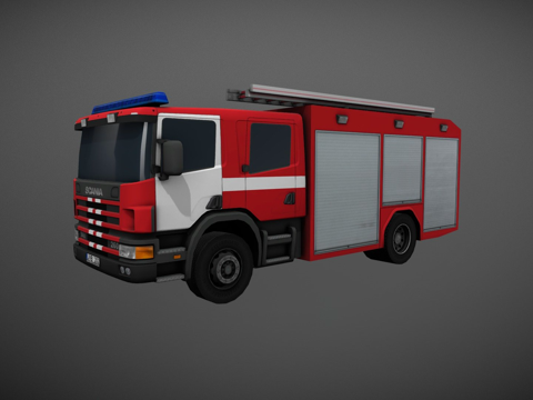 斯堪尼亚P94D消防车su模型