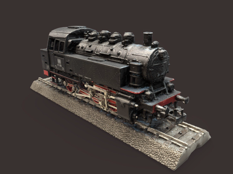 比例模型 蒸汽机车 RC玩具挑战su模型