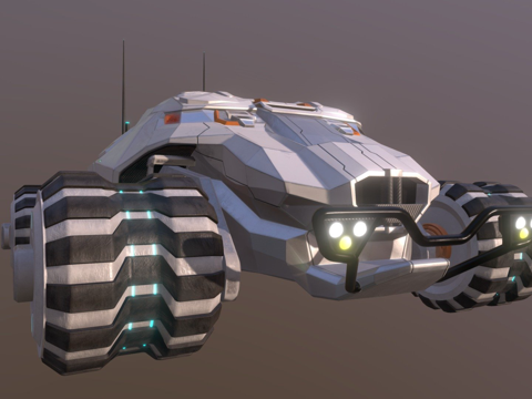 科幻越野车su模型