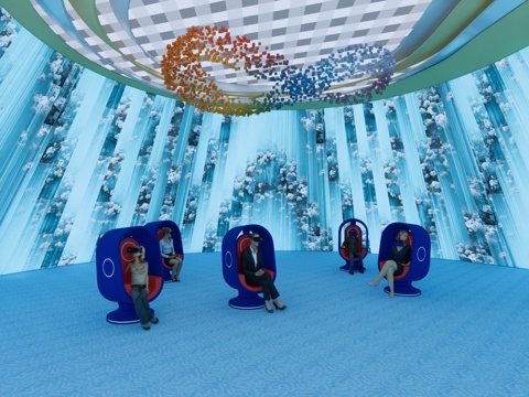 工装娱乐空间全景VR体验馆su模型