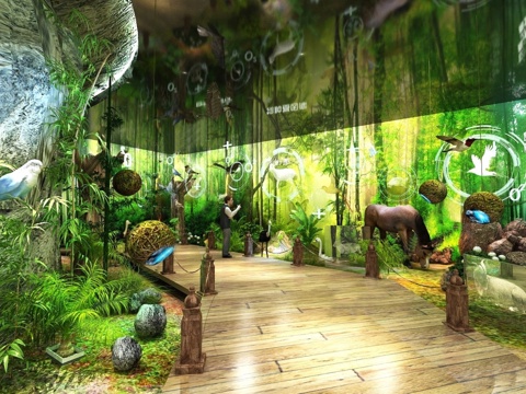 现代生态科技展厅 自然展厅 生态走廊沉浸展厅su模型