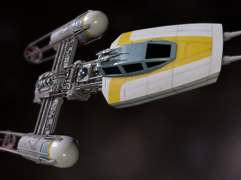 星球大战BTLA4 Y翼战机杰西亚伯拉罕1su模型