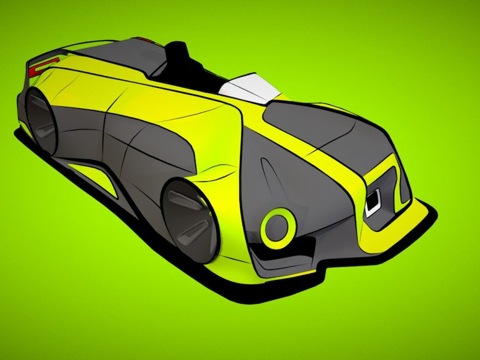 不对称汽车 VR 研究su模型su模型