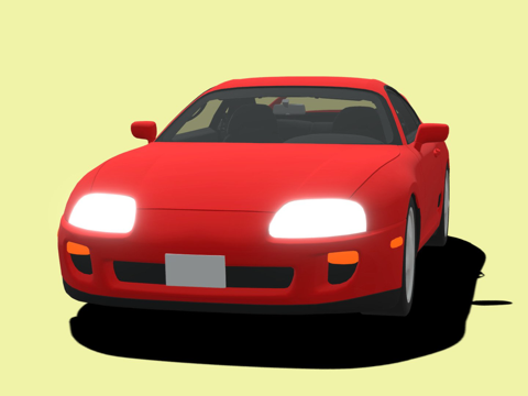 卡通日本丰田Supra MK4su模型