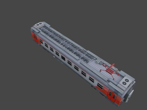 俄罗斯铁路客运车厢su模型