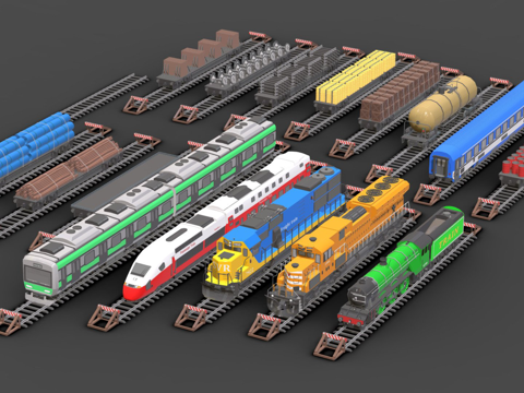 个火车模型仅在一个包中su模型