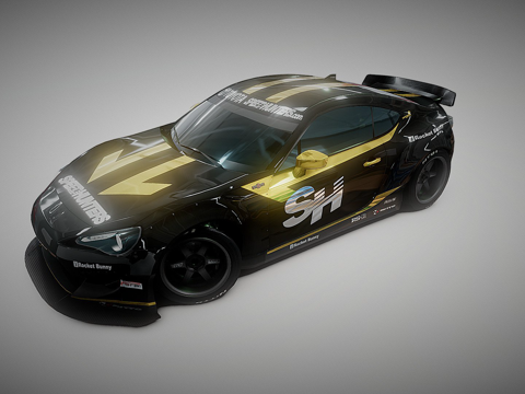 极品飞车粉丝艺术丰田GT86火箭兔车身套件su模型