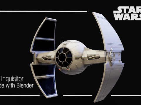 TIE审讯者战斗机星球大战模型su模型