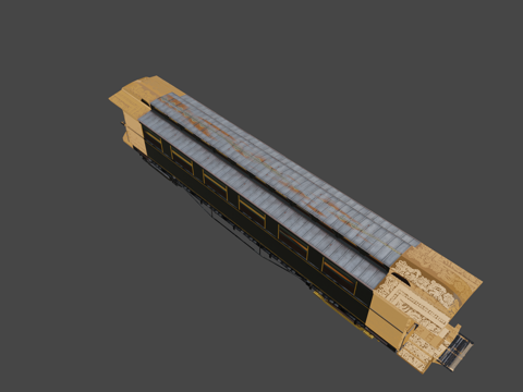 豪华维多利亚铁路车厢蒂赫林艺术工作室1su模型