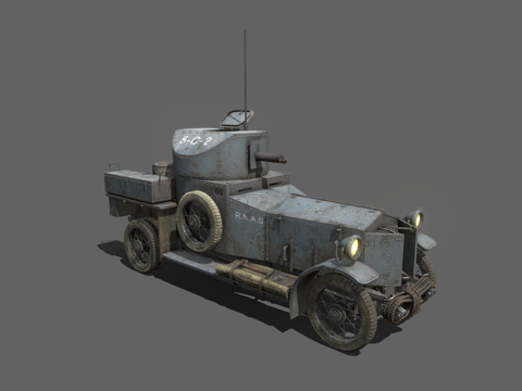 劳斯莱斯装甲车1914年款su模型