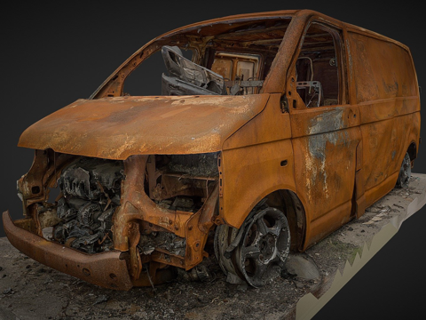 大众运输车T5原始三维扫描su模型