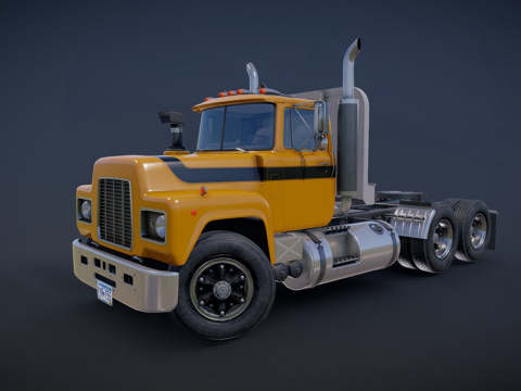 经典半挂卡车su模型