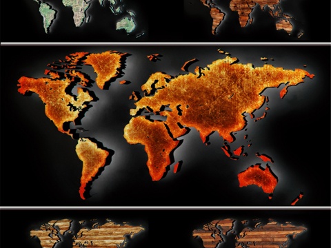 世界地图3d模型