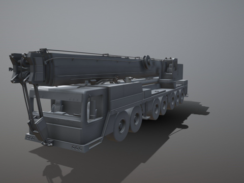 移动起重机su模型