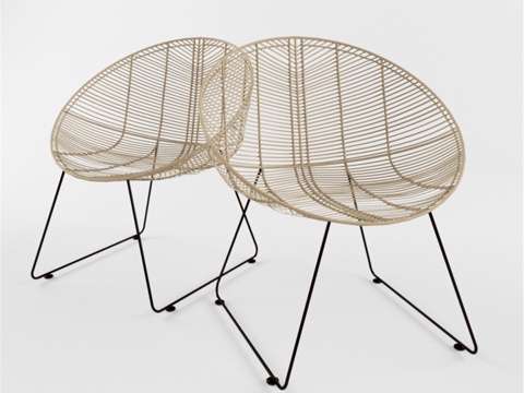 天然艾琳椅3d模型