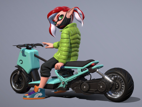 斯普拉遁 骑手su模型